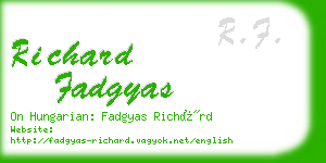 richard fadgyas business card